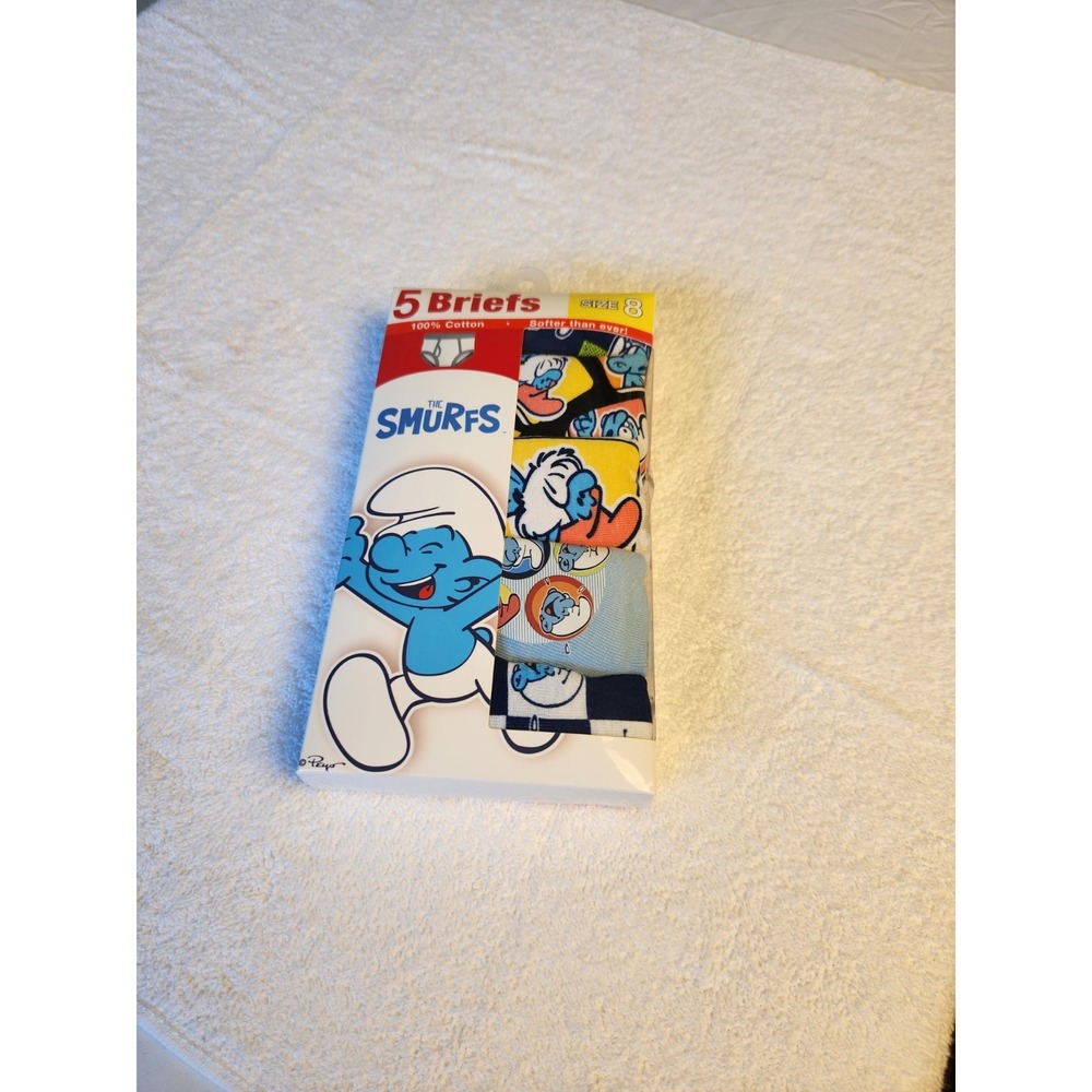 Handcraft The Smurfs Smurf Boys Tagless Brief Underwear 5-Pack 100% Cotton 8